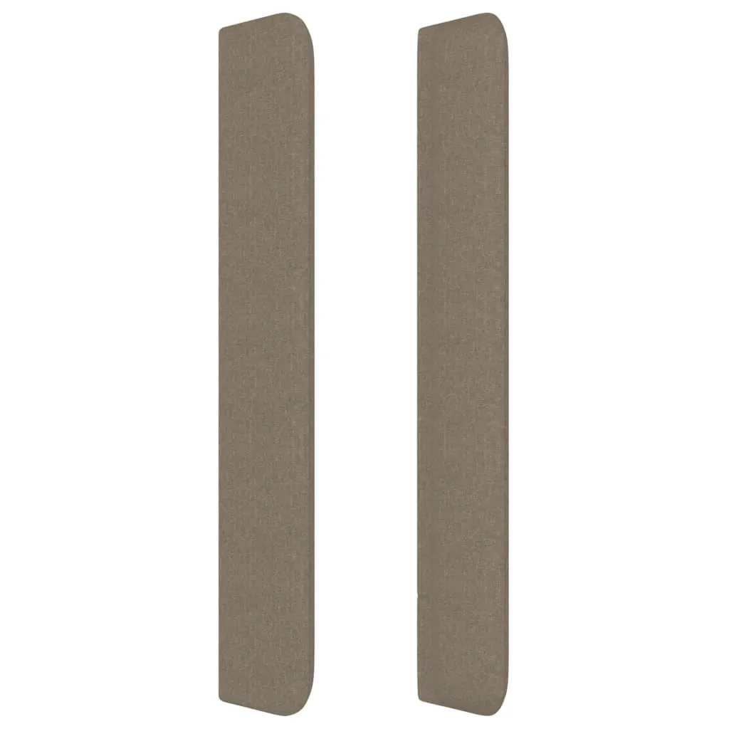 Tăblie de pat cu aripioare gri taupe 83x16x118/128 cm textil - imagine 4