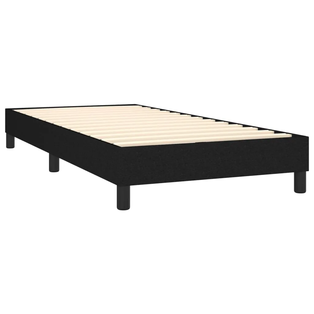 Pat box spring cu saltea, negru, 100x200 cm, textil - imagine 4