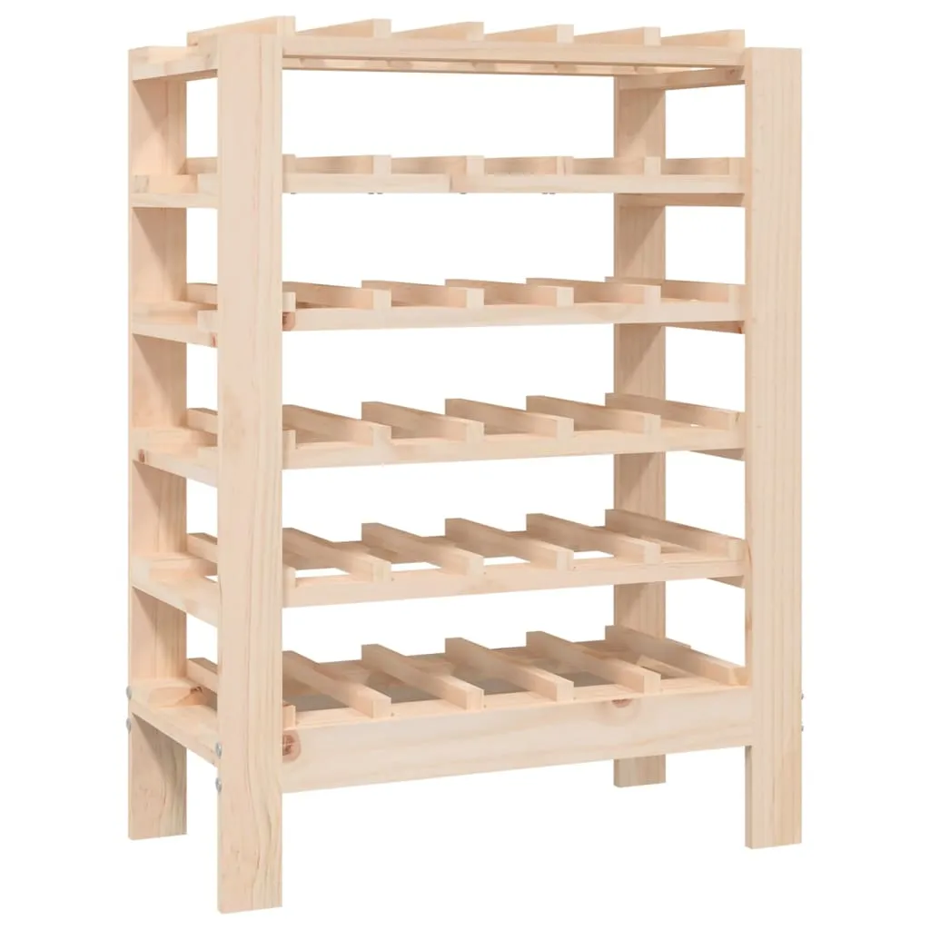 Suport de vinuri, 61,5x30x82 cm, lemn masiv de pin - imagine 2