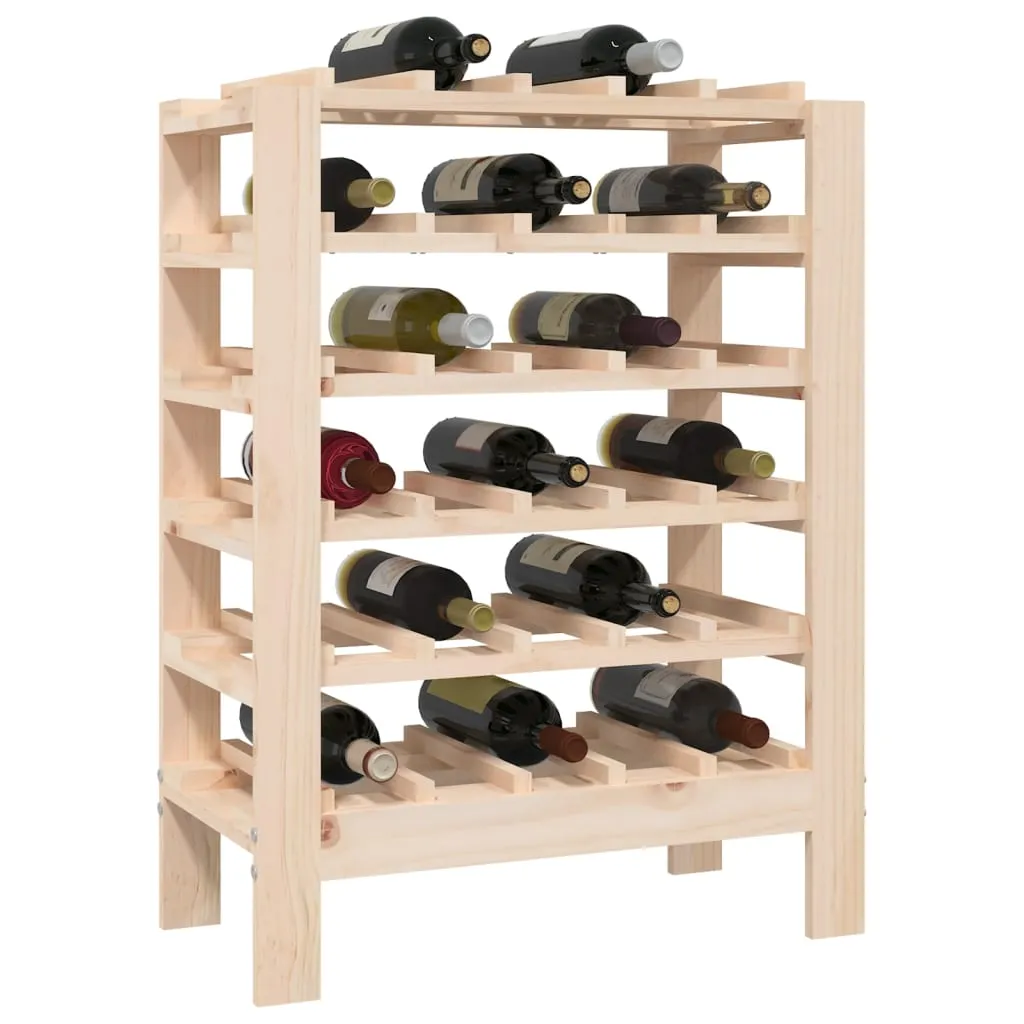 Suport de vinuri, 61,5x30x82 cm, lemn masiv de pin - imagine 4