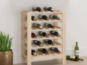 Suport de vinuri, 61,5x30x82 cm, lemn masiv de pin