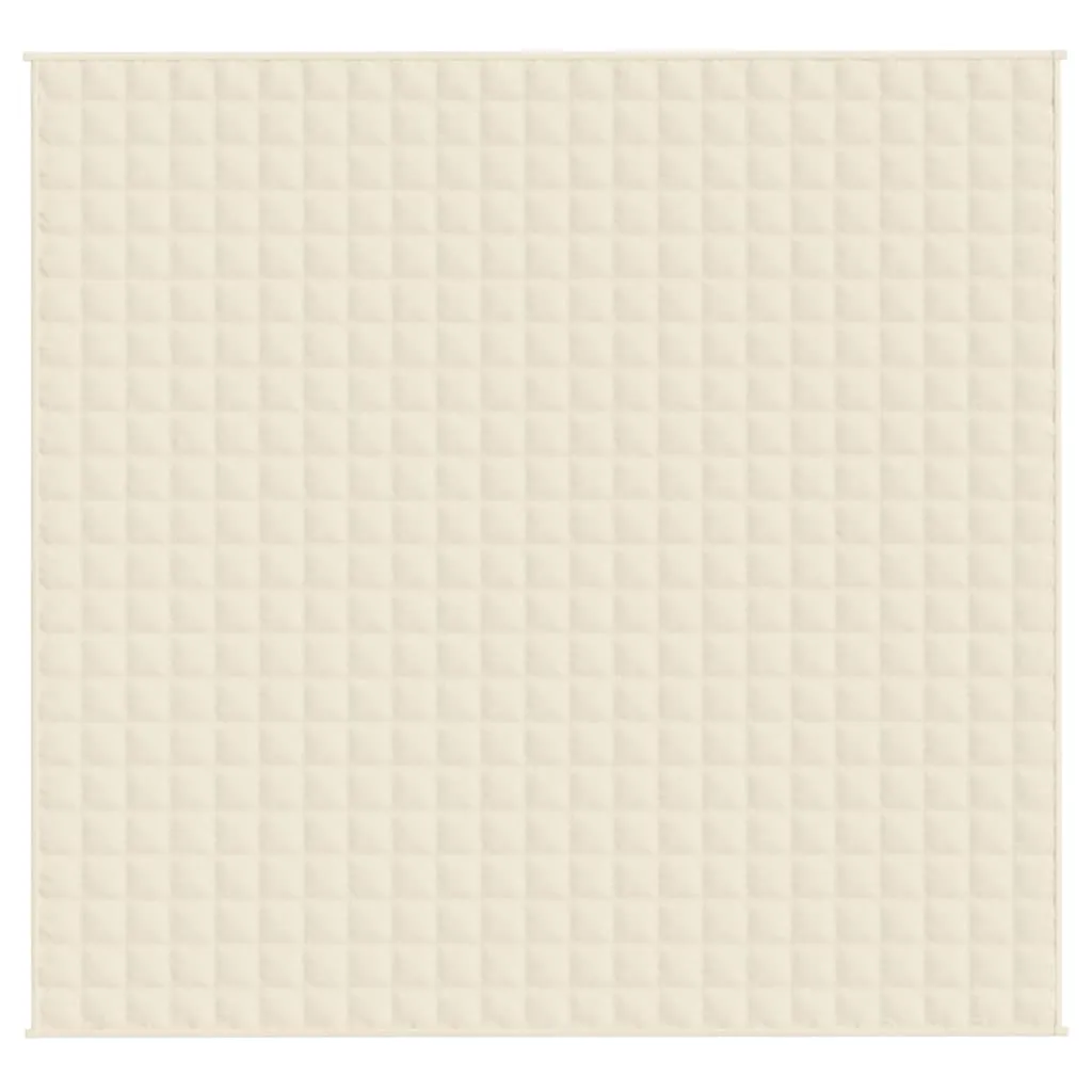 Pătură cu greutăți, crem deschis, 220x235 cm, 11 kg, textil - imagine 3