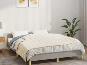 Pătură grea, crem deschis, 137x200 cm, 10 kg, material textil