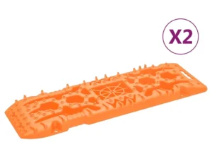Plăci de tracțiune, 2 buc., portocaliu, 107x31x7 cm, nailon