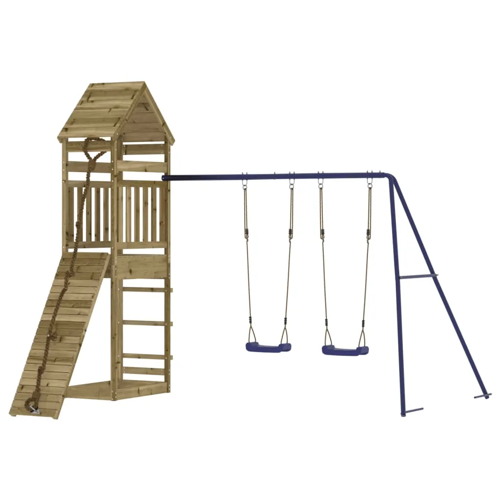 Set de joacă pentru exterior, lemn de pin impregnat - imagine 2