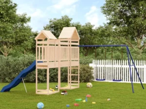 Set de joacă pentru exterior, lemn masiv de pin