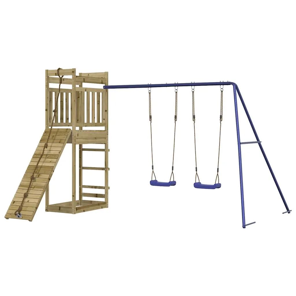 Set de joacă pentru exterior, lemn de pin impregnat - imagine 2