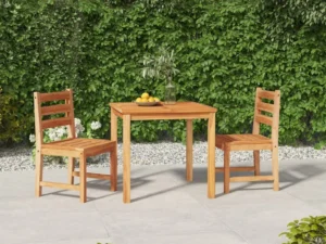 Set de masă pentru grădină, lemn masiv de tec, 3 piese