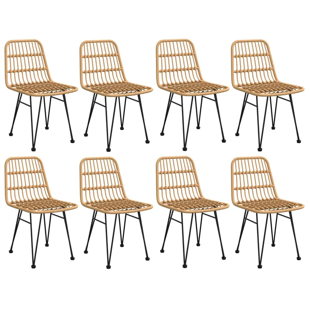 Set mobilier de grădină, 9 piese, poliratan - imagine 4