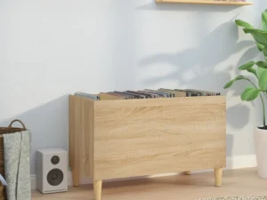Dulap pentru discuri stejar sonoma 74,5x38x48 cm lemn prelucrat