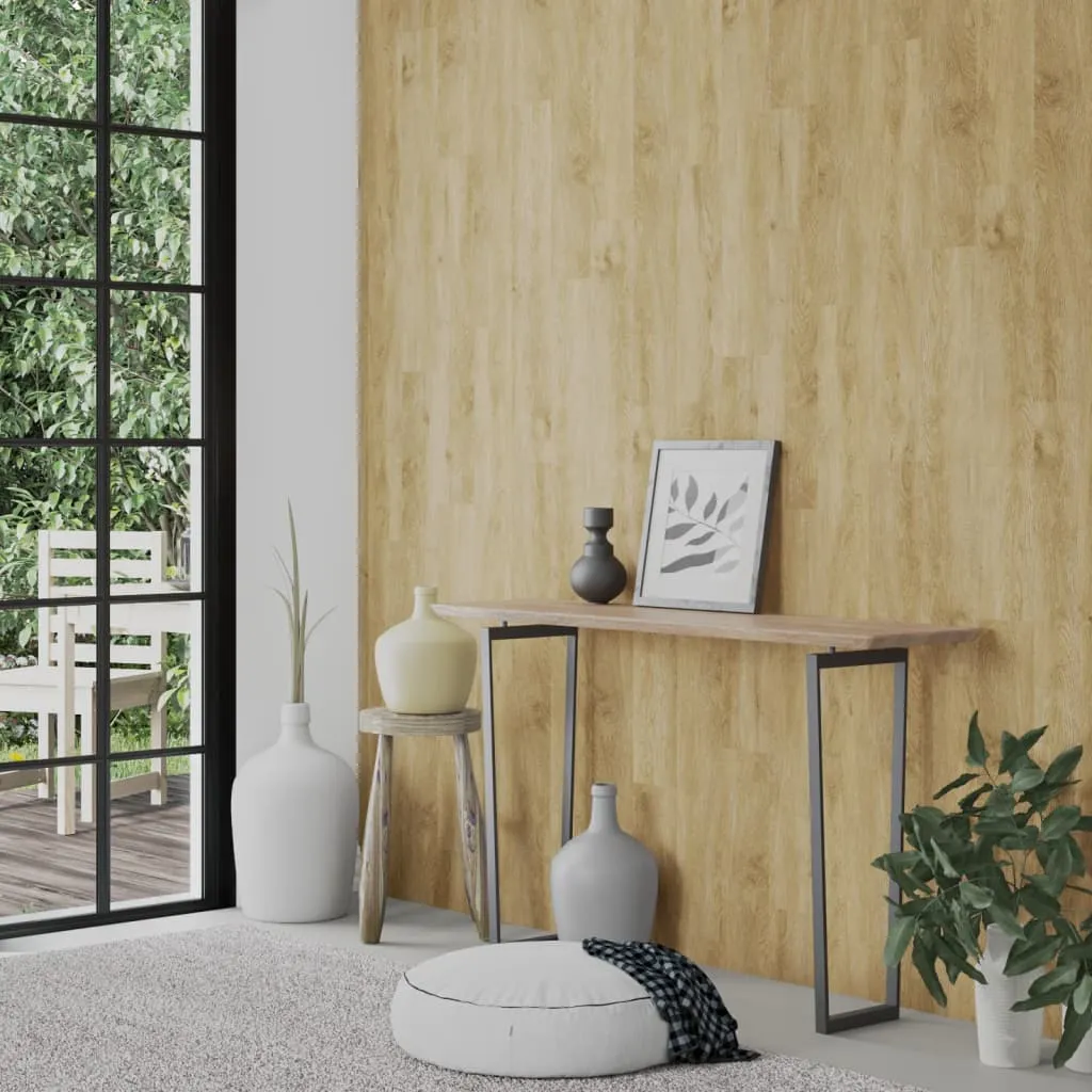 Panouri de perete aspect lemn, maro, 4,12 m², PVC - imagine 3